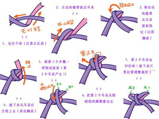 蝴蝶结的系法图解