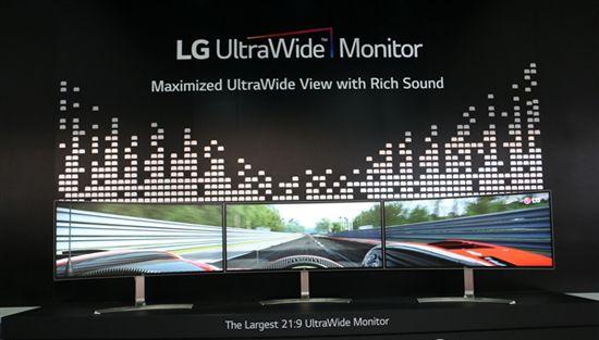 LG发布世界最大曲面显示屏 售价1499美元！